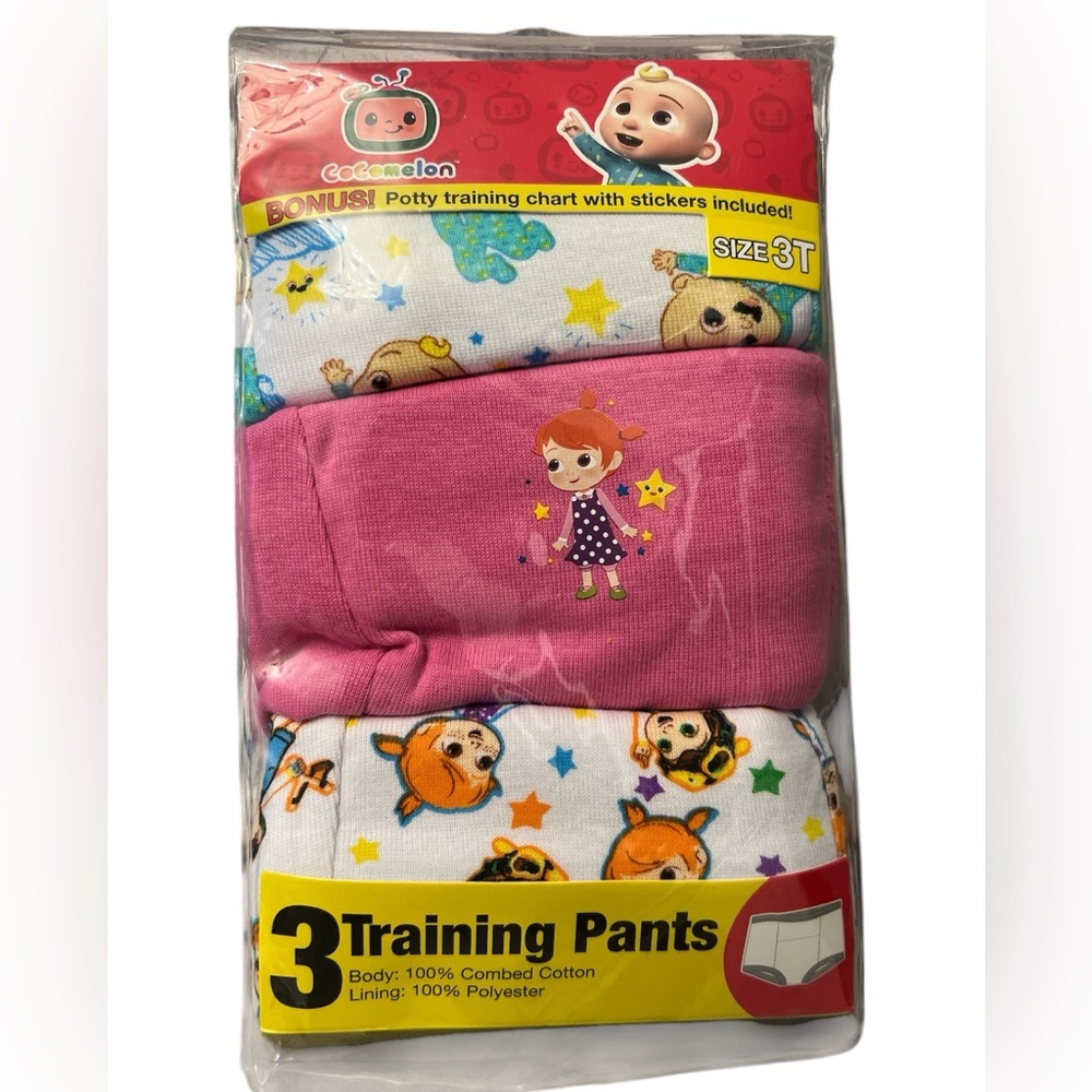 CoComelon Training Pants Set - Pink and White 3T